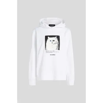 Dámská mikina MIKINA KARL LAGERFELD PORTRAIT HOODIE WHITE