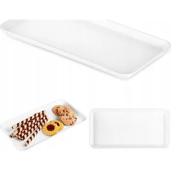 Servírovací tác bílý obdélníkový 29,5x15 cm