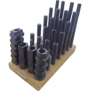 Sada 38 ks upínacích prvků M10 pro T-drážku 12 mm