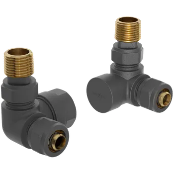 Ventil Mexen Uni-Term, axiální radiátorový ventil, antracitová, W903-000-66