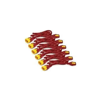 Záložní zdroj APC Power Cord Kit (6 ea), Locking, C13 TO C14, 0.6m, Red