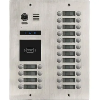 XtendLan Dveřní stanice 2-drát D2/ 32x zvonek dvouřadově/ kamera 170st/ zápustná montáž/ RFID 125kHz