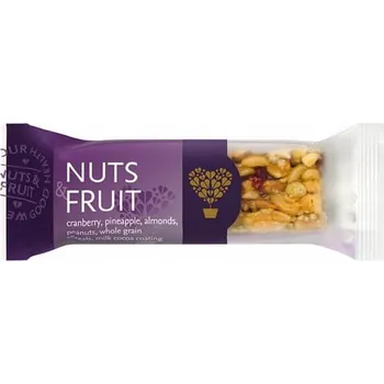 Čokoládová tyčinka Natureland Tyčinka Nature land - ořechy a ovoce v mléčné polevě - Tekmar 40g