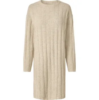 Dámské šaty esmara® Dámské pletené šaty s podílem vlny (béžová, XL (48/50))