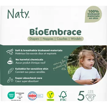 Plenkové kalhoty Eco by Naty Jednorázové non toxic plenky velikost 1-6 Velikost 5 (11-25kg) 22ks