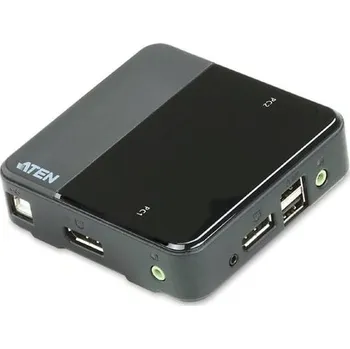 KVM přepínač ATEN 2 port DisplayPort KVM USB, audio, včetně kab
