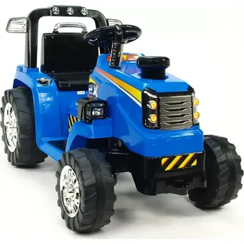 Dětské elektrovozidlo Dětský elektrický traktor 12V s 2,4G dálkovým ovládáním, mohutnými koly modrý - II.jakost