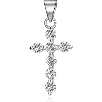 Přívěsek Blyštivý stříbrný přívěsek Křížek AGH762 Agato