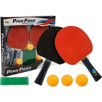 Pingpongová pálka Sada na stolní tenis s nastavitelnou sítí