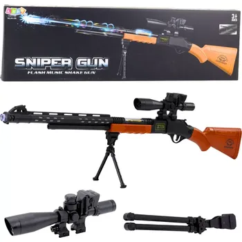 Dětská zbraň Dětská sniperská puška s efekty, zaměřovačem a stativem