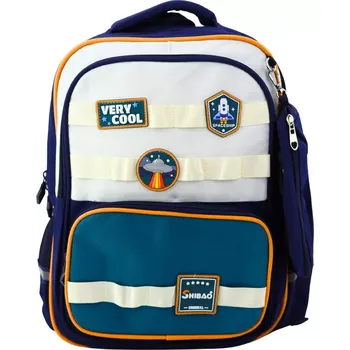 Školní batoh s kosmickými nášivkami a pouzdrem 16L