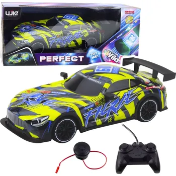 RC model RC závodní auto se svítící karoserií – žluté
