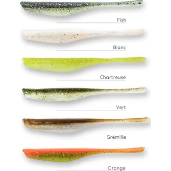 Nástraha CAPERLAN Měkká nástraha typu finess s atraktantem WXM Yubari Finss 130 světle zelená ŽLUTÁ