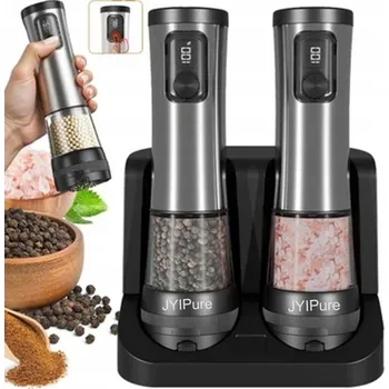 Kuchyňský mlýnek 2x młynek elektryczny na sůl, pepř a koření, regulace hrubosti mletí Łucznik