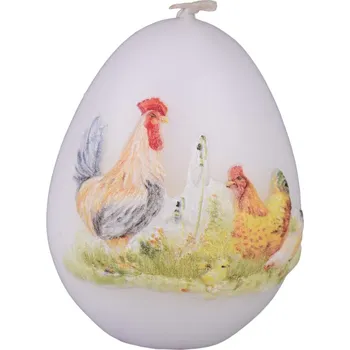 Vajíčko 60mm Easter Garden Slepice, svíčka 55 gram