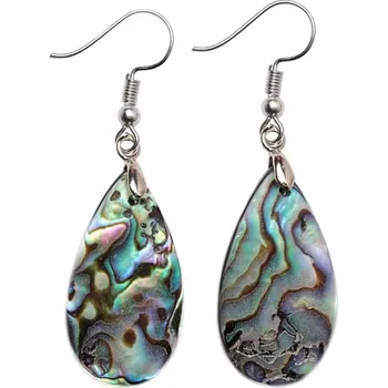 Náušnice Paua mušle náušnice Kapky cca 5 cm