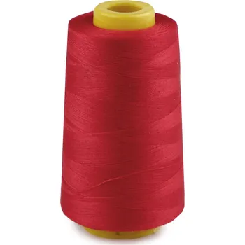 Nit Polyesterové nitě pro overlocky i klasické šití návin 3000 yards PES 40S/2, velké, 4 (613) červená