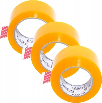 Lepicí páska Balicí páska PAKOVA PRO Honey šířka 48 mm délka 120 m 3 ks