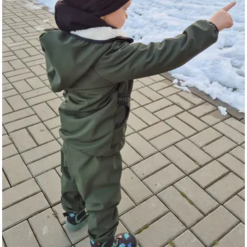 Chlapecké kalhoty Yháček Softshellové kalhoty s beránkem Yháček, khaki Velikost: 146