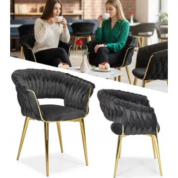 Jídelní židle Židle mivihome, černý velur, 1 ks