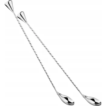 Příbor 2 x Barmanská lžíce lžička na míchání drinků koktejlů dlouhá 30 cm