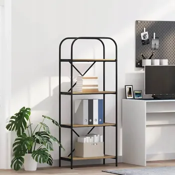 Knihovna Police dřevotříska VidaXL 60 x 30 cm dub artisan