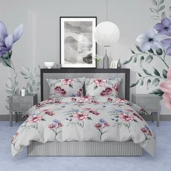 Povlečení Stanex Krepové povlečení Anabela, 140 x 200 cm, 70 x 90 cm, růžová