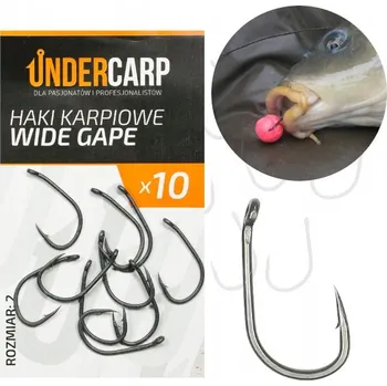 Rybářský háček Háčky na zem s protihrotem, Undercarp WIDE GAPE, 10 ks