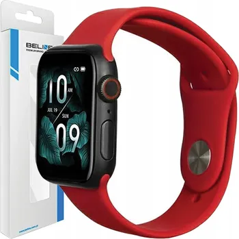 Řemínek na hodinky BELINE SILIKONOVÝ ŘEMÍNEK PRO APPLE WATCH 38/40/41MM ČERVENÝ /RED