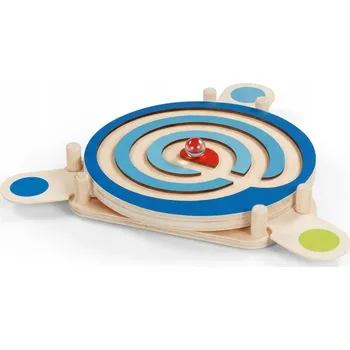 Dřevěná hračka DREWNIANA DOVEDNOSTNÍ HRA LABIRYNT S MÍČKY, HRAČKA HRAČKA DÁREK PRO DĚTI