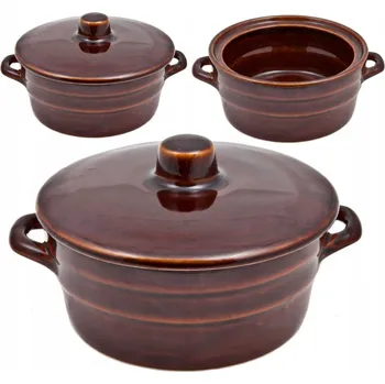 Hrnec Keramická nádoba na sádlo Krystynka hnědá