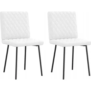 Jídelní židle Jídelní židle, 2 ks, bílé, potažené umělou kůží