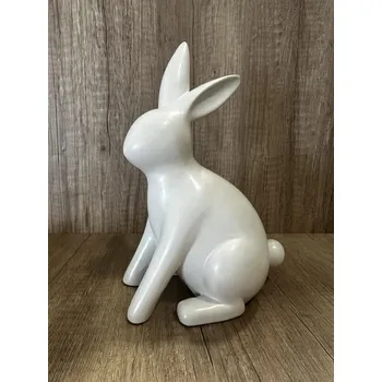 Velikonoční dekorace Zajíc sedící glazovaný 24 cm