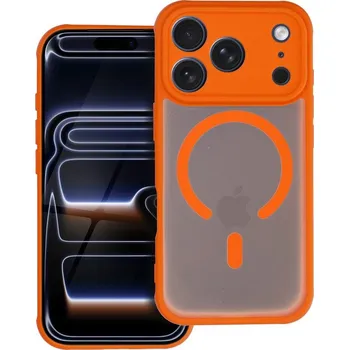 Pouzdro na mobilní telefon Zadní kryt FULL MATTE MAG COVER case compatible with MagSafe pro Apple iPhone 14 Pro, oranžová