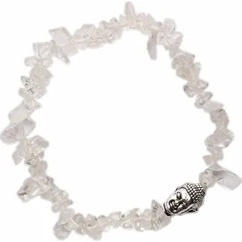 Drahý kámen Křišťál náramek sekaný buddhistický