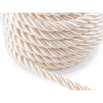 Šňůra kroucená Ø10 mm, střední, 9 (148) krémová světlá