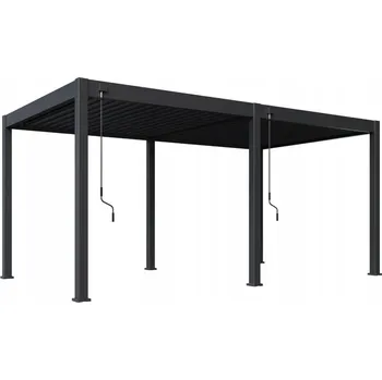 Pergola Rojaplast Kovová pergola 5,3 x 3 metry antracitová