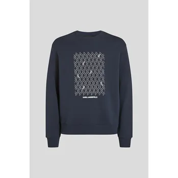 Pánská mikina MIKINA KARL LAGERFELD GEOMETRIC PRINT SWEATSHIRT PEACOAT
