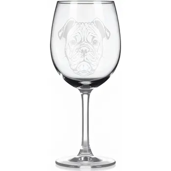 Sklenice Sklenice na víno s gravírovaným motivem – Serrano buldok – 3