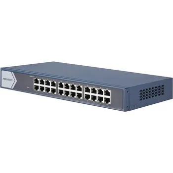 Síťový prvek HIKVISION switch DS-3E0524-E(B)/ 24x port/ 10/100/1000 Mbps RJ45 ports/ 48 Gbps/ napájení 220 VAC, 0.7 A