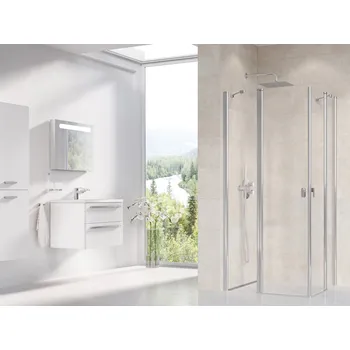 RAVAK Sprchový kout Ravak Chrome CRV2/CRV2 90x90 rohový, lesk/transparent 1QV70C00Z1;1QV70C00Z1