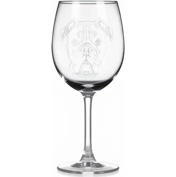Sklenice Sklenice na víno s gravírovaným motivem – Bostonský buldok – 3