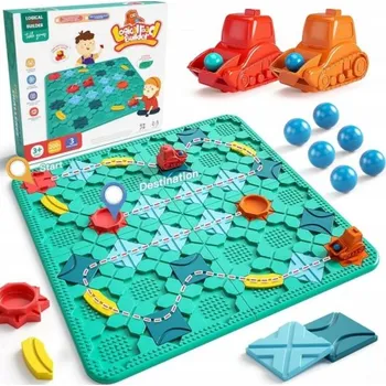 autíčko iMex Toys Logická hra - postav dráhu pro bagr