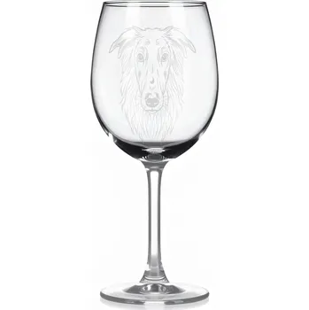 Sklenice Sklenice na víno s gravírovaným motivem – Barzoj