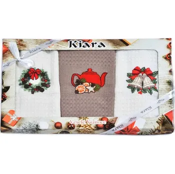 Utěrka Praktik Vánoční dárková sada utěrek 50x70 cm Červená konvička - 3 ks