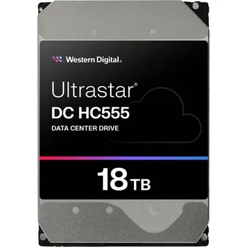 Ukládání dat WDC Ultrastar 18TB HC555 - 7200rpm, SAS3, 512e, 512MB, (SE), P3, 3,5"