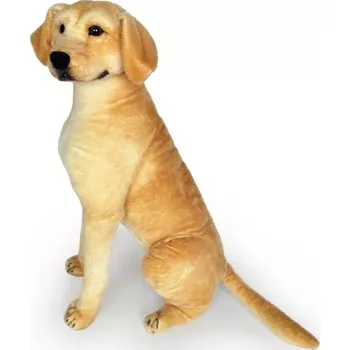 plyšák Plyšový pes labrador sedící 90 cm zvířátko