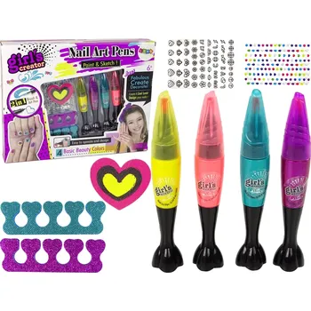 kreativní sada Sada na malování nehtů – 4 fixy