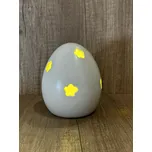 Vajíčko glazované bílé svítící 11 cm