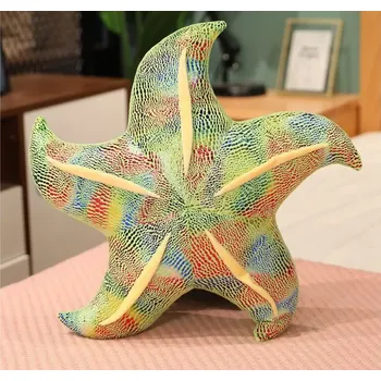 plyšák Plyšová hvězdice zelená polštář 45 cm